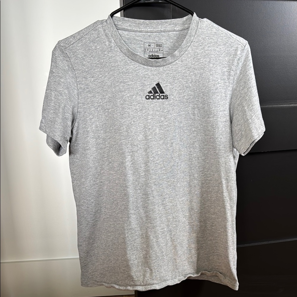 Adidas Gray Short Sleeve Tee Classic Crew Neck